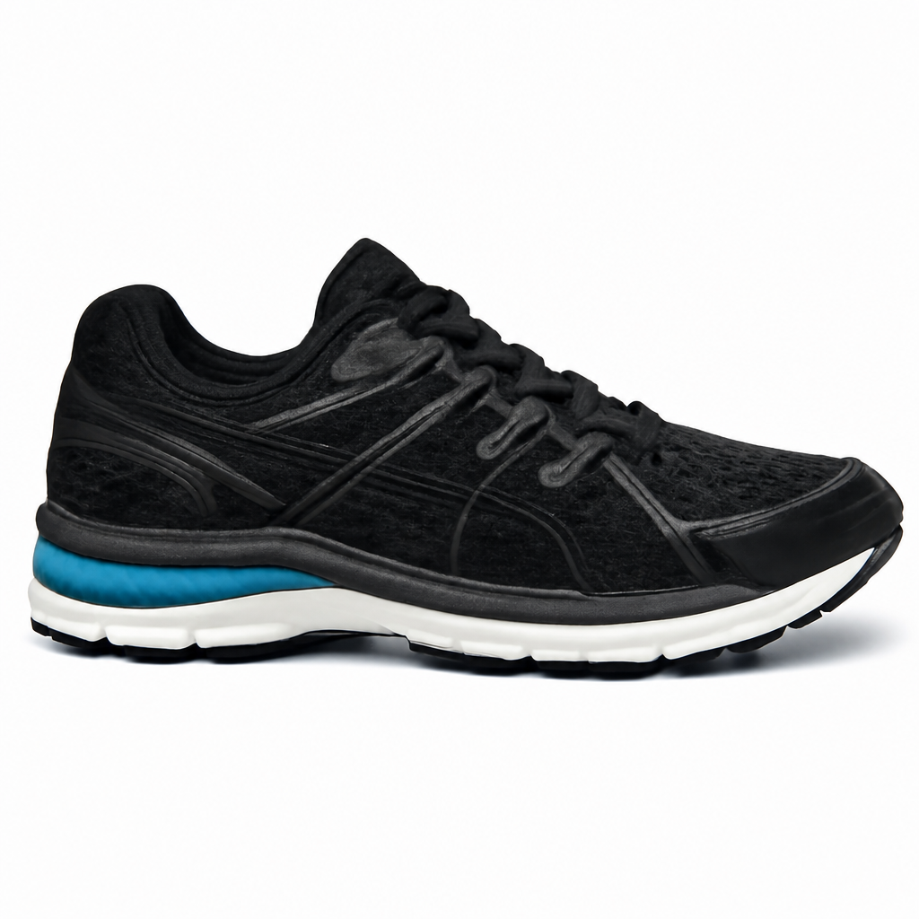 Black and Silver Running Sneakers