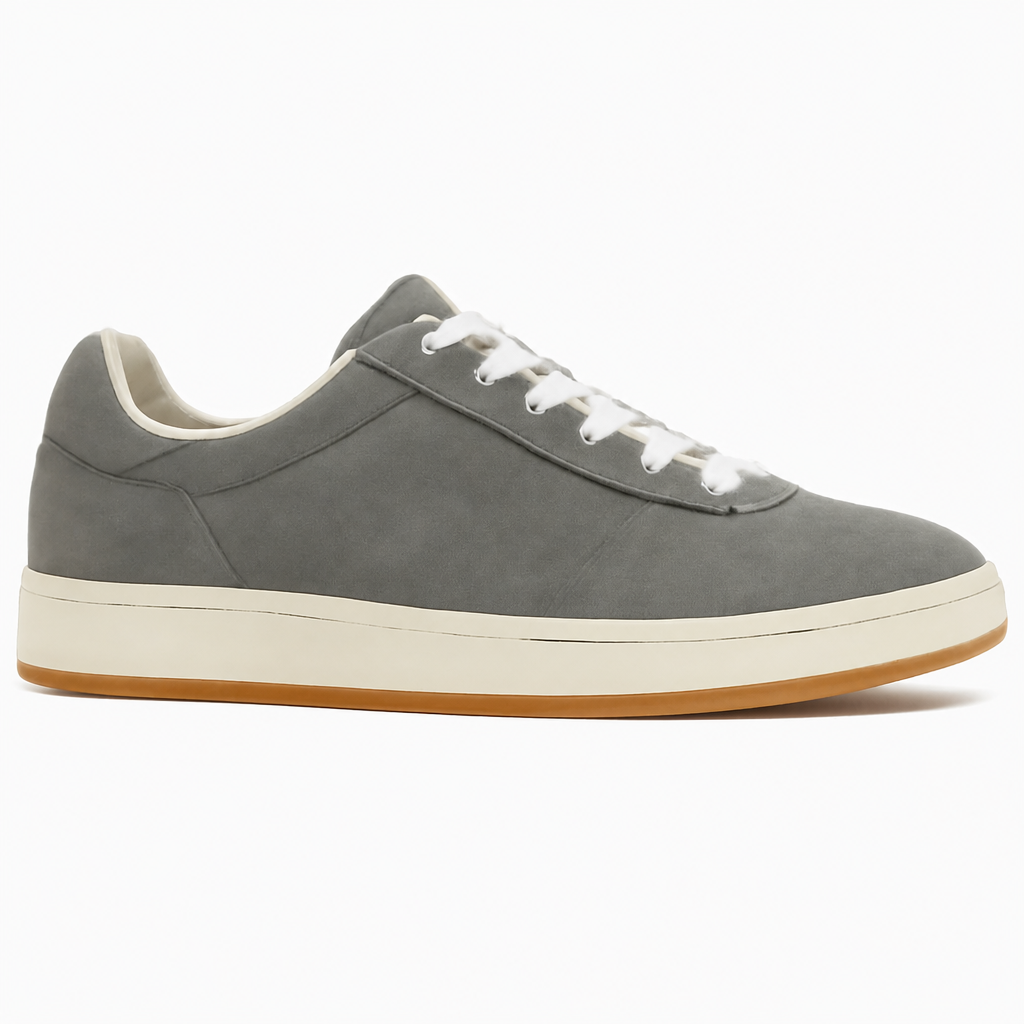 Grey Suede Classic Sneakers