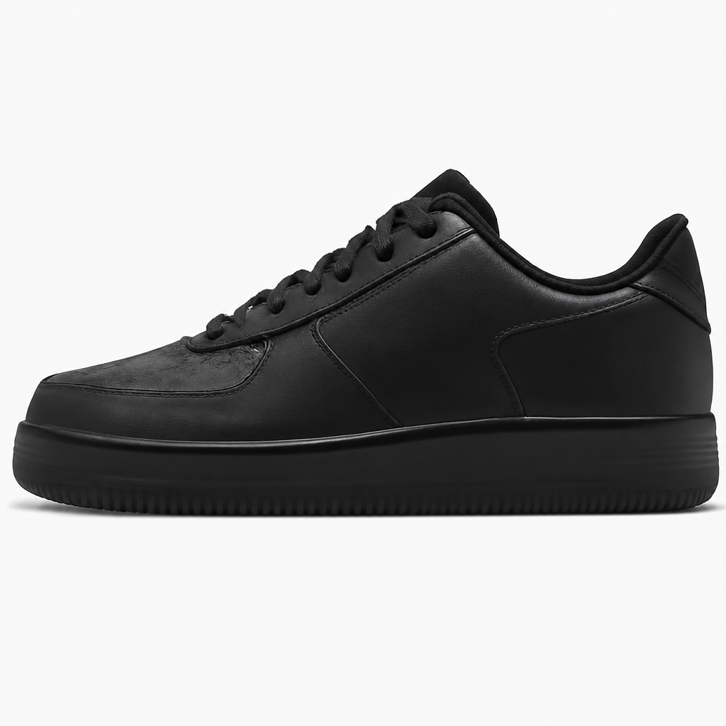 Black Skeleton High-Top Sneakers