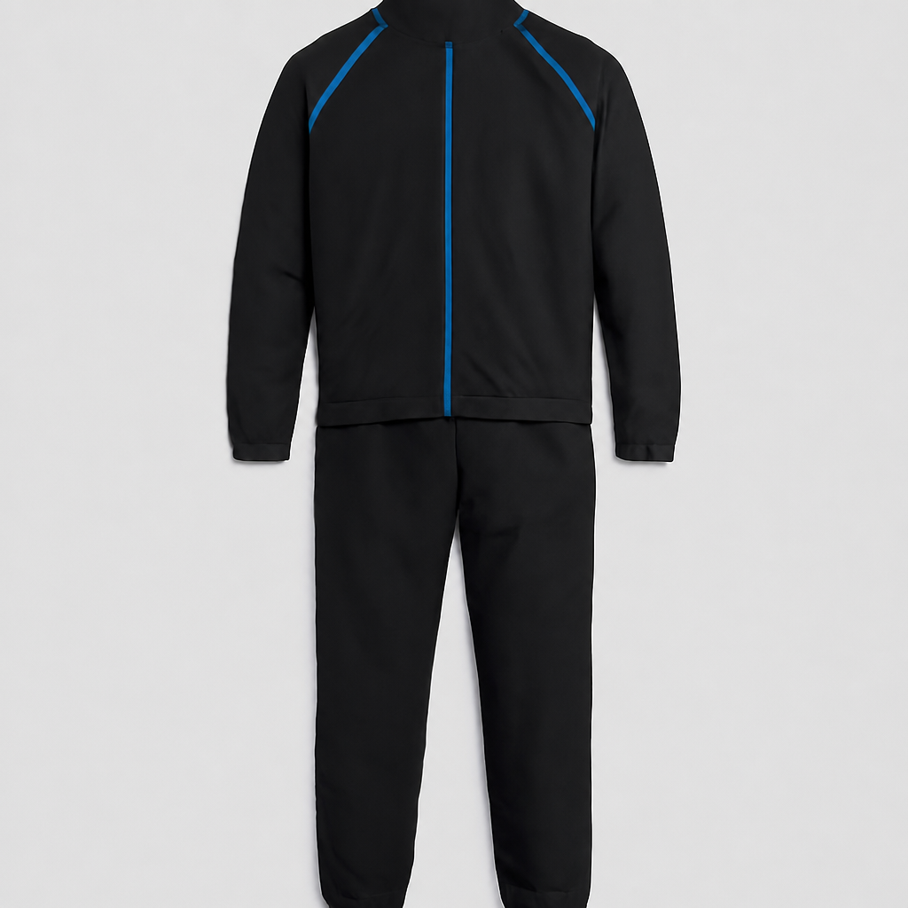Blue and Black Athletic Tracksuit