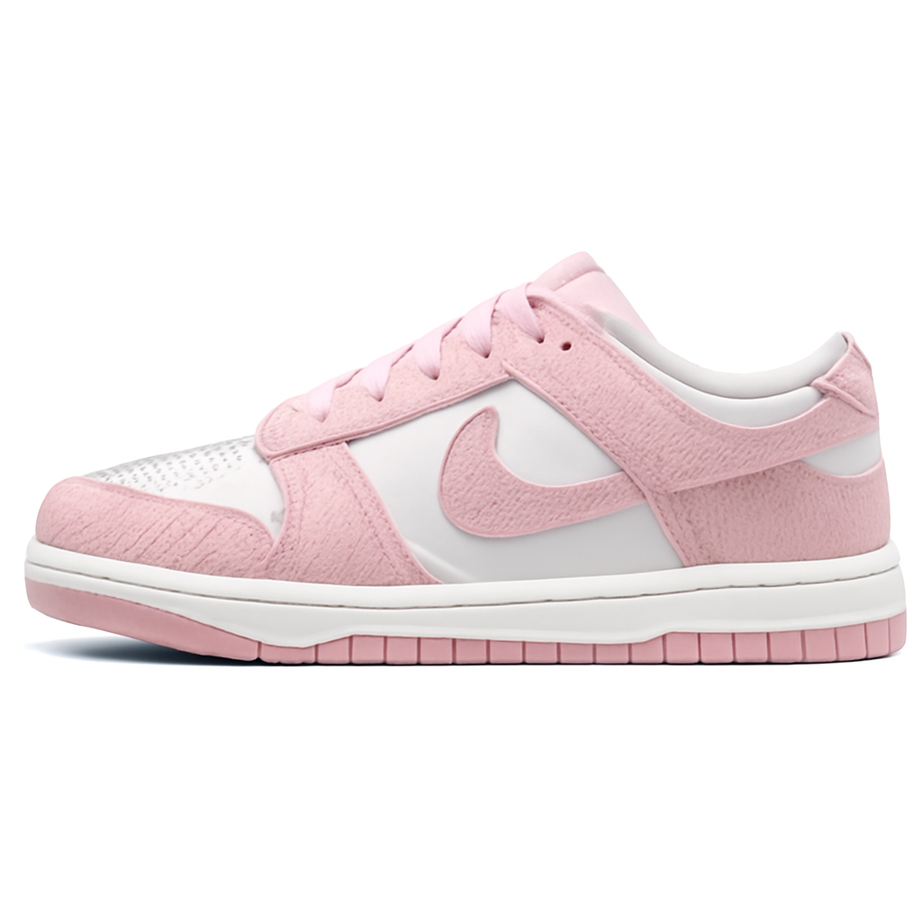 Pink Corduroy Low-Top Sneakers