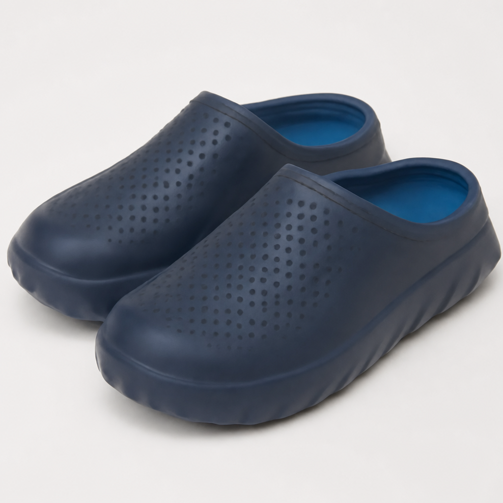 Blackened Blue Slide Sandals