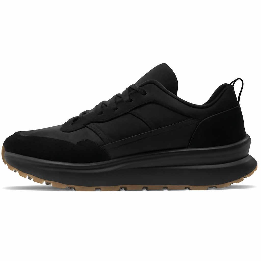 Black Dual-Layer Sneakers