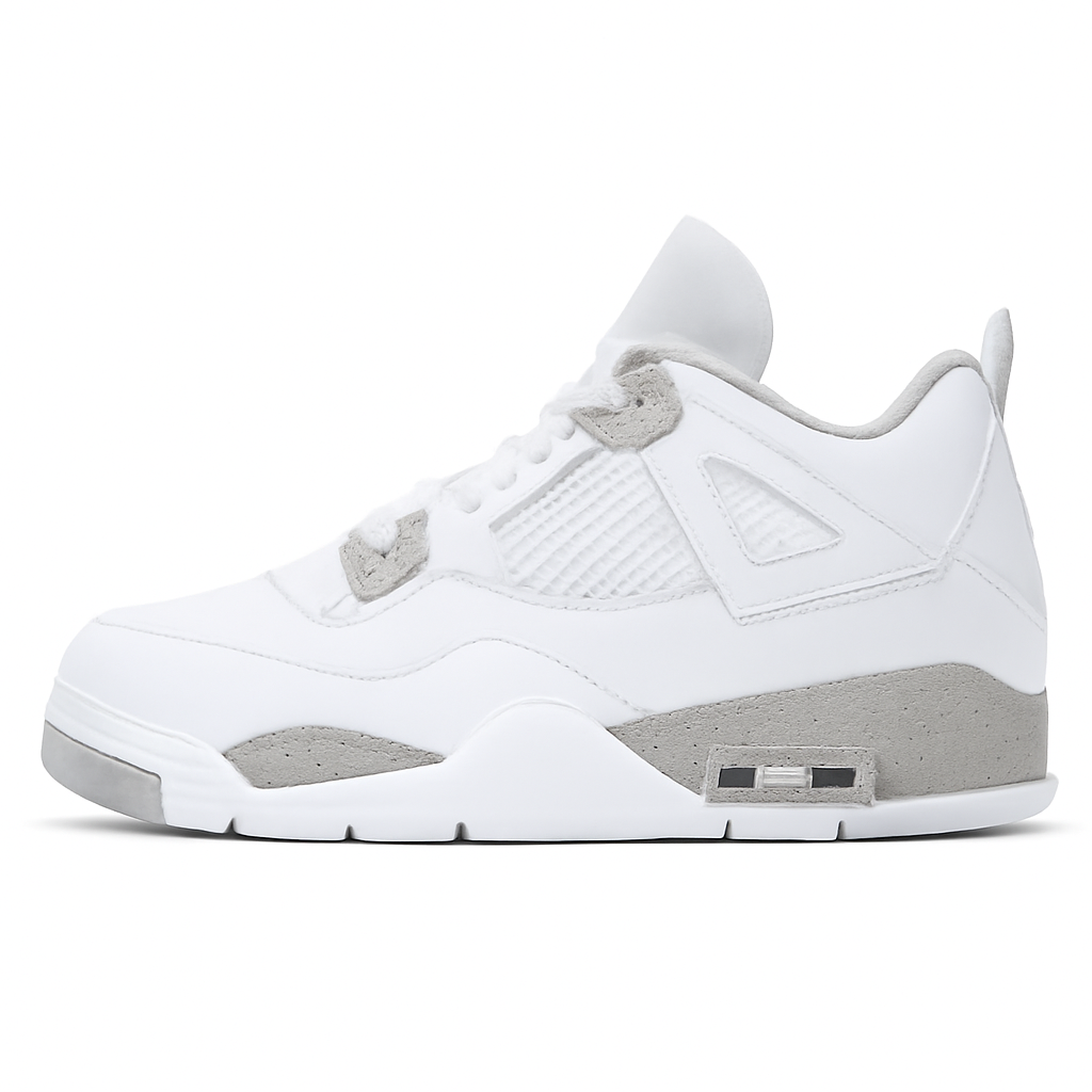 White and Grey Sports Sneakers