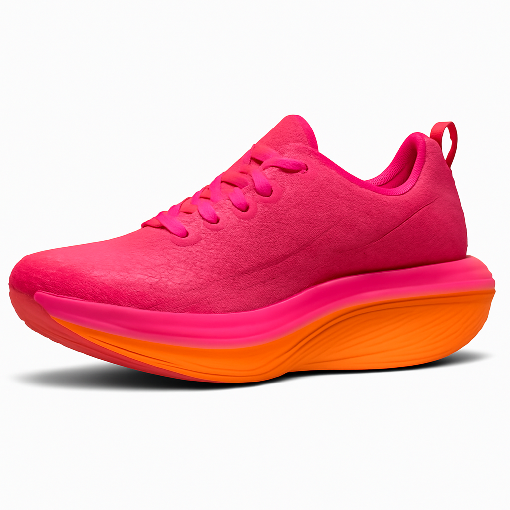 Pink and Orange Running Shoes