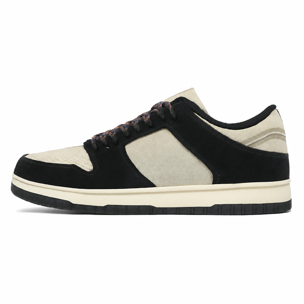 Black Suede Low-Top Sneakers
