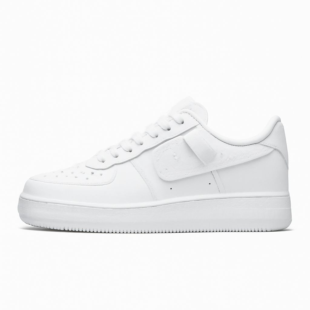 White Low-Top Casual Sneakers