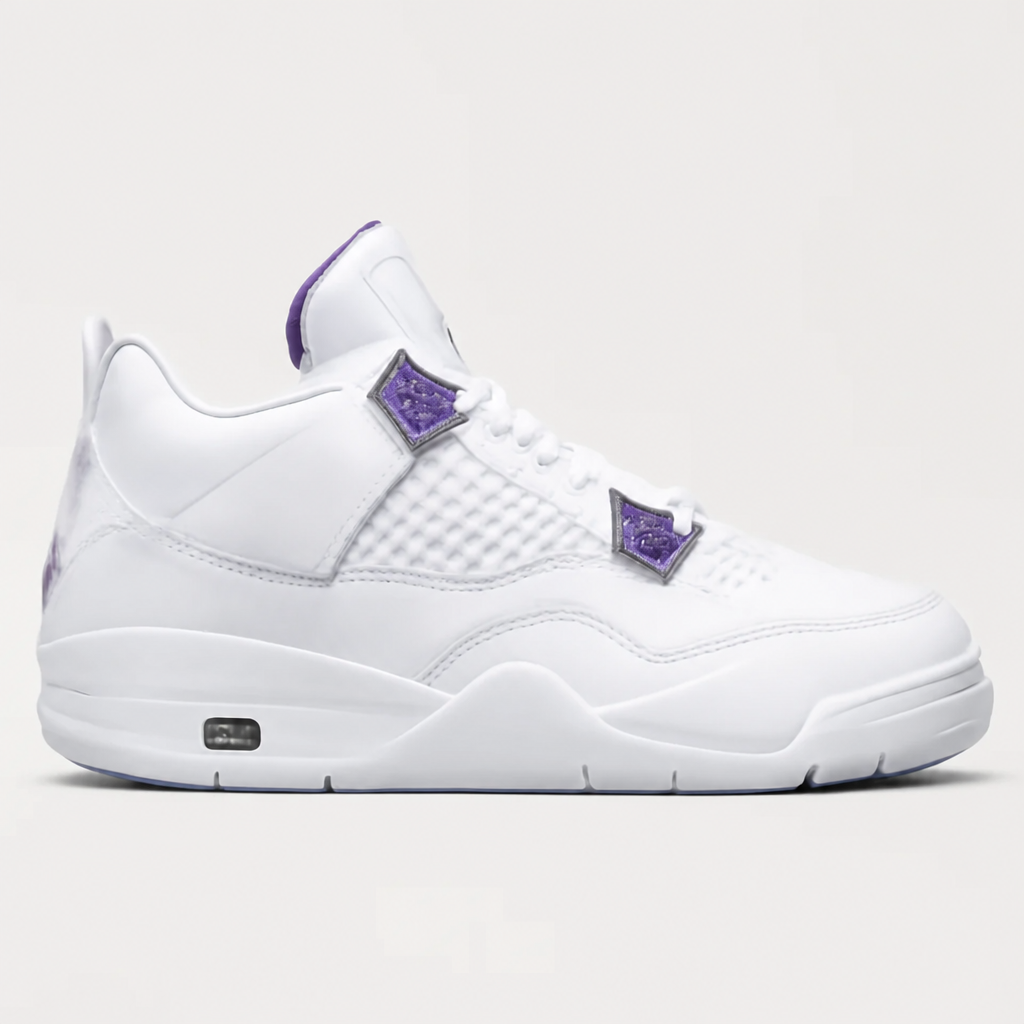 Metallic Purple High-Top Sneakers
