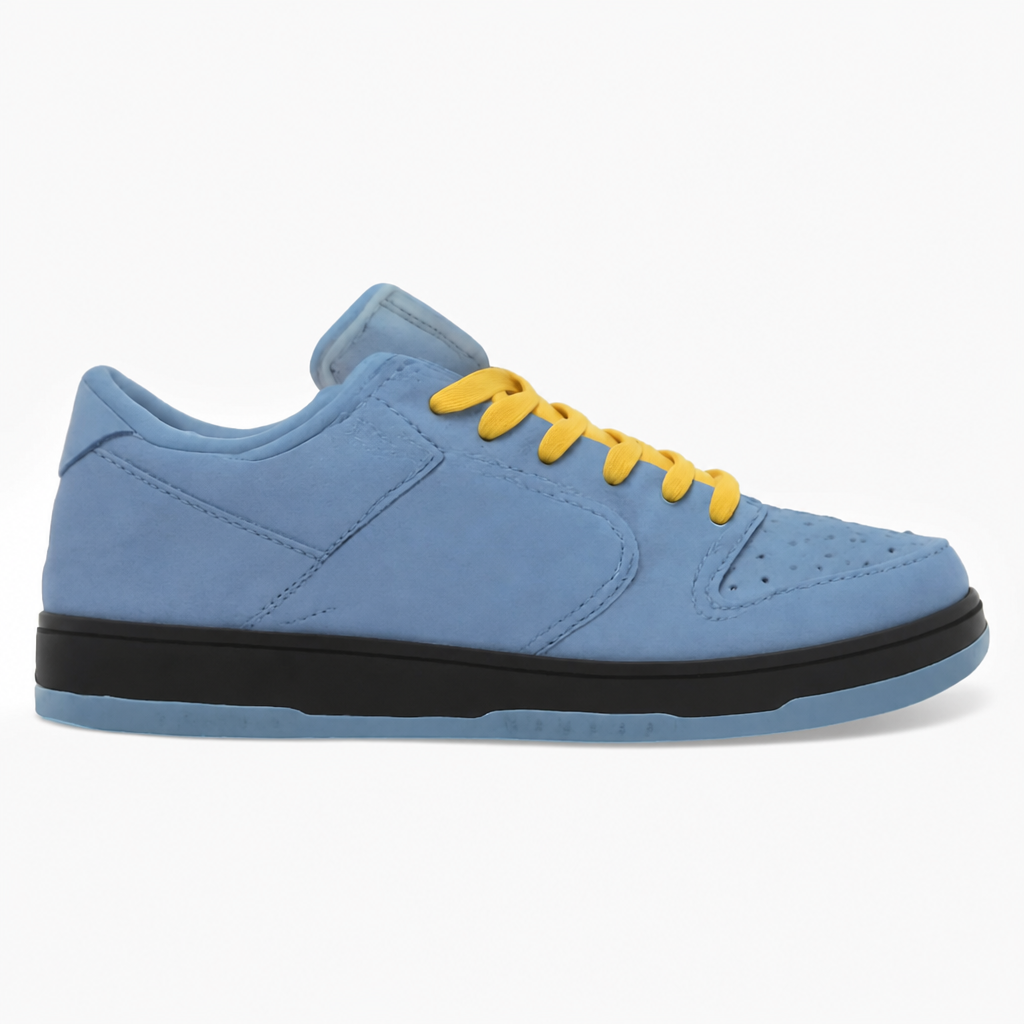 Light Blue Canvas Low-Top Sneakers