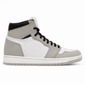 White and Grey High-Top Sneakers