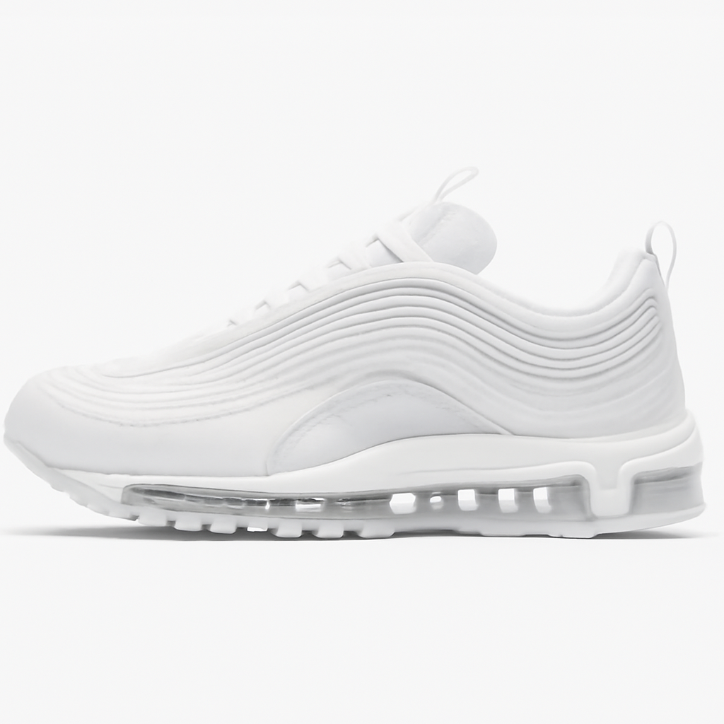 Triple White and Wolf Grey Sneakers