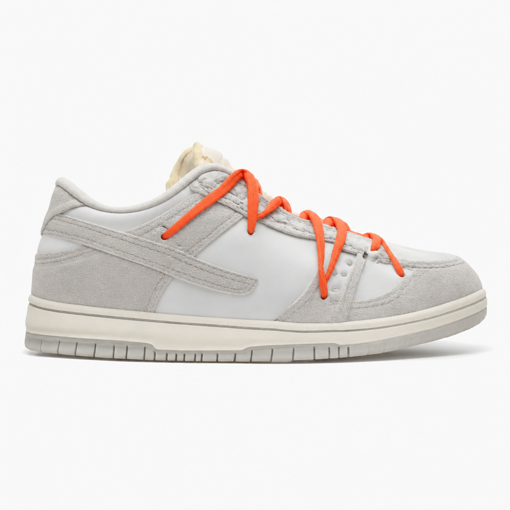 Cream Canvas Low-Top Sneakers