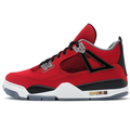 Red Suede High-Top Sneakers