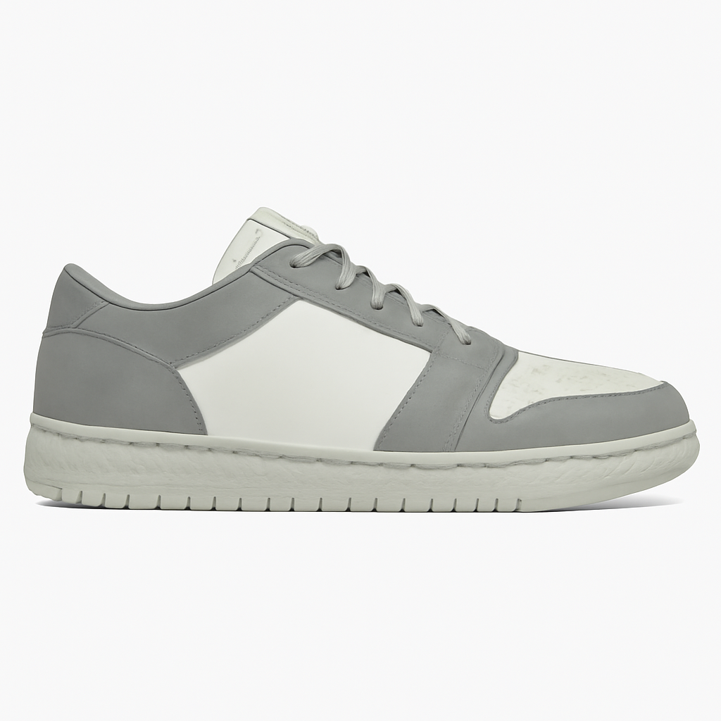 Steel Grey Low-Top Sneakers