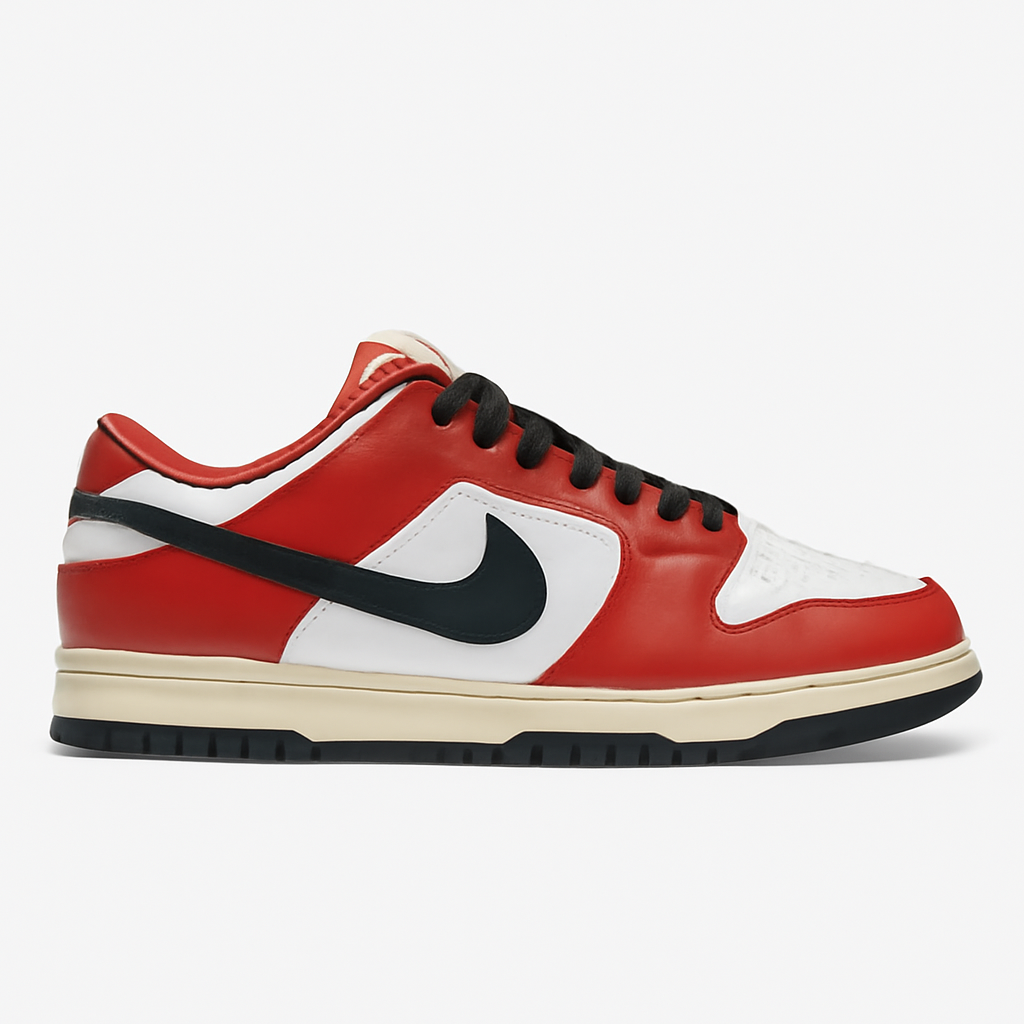 Red and White Canvas Low-Top Sneakers