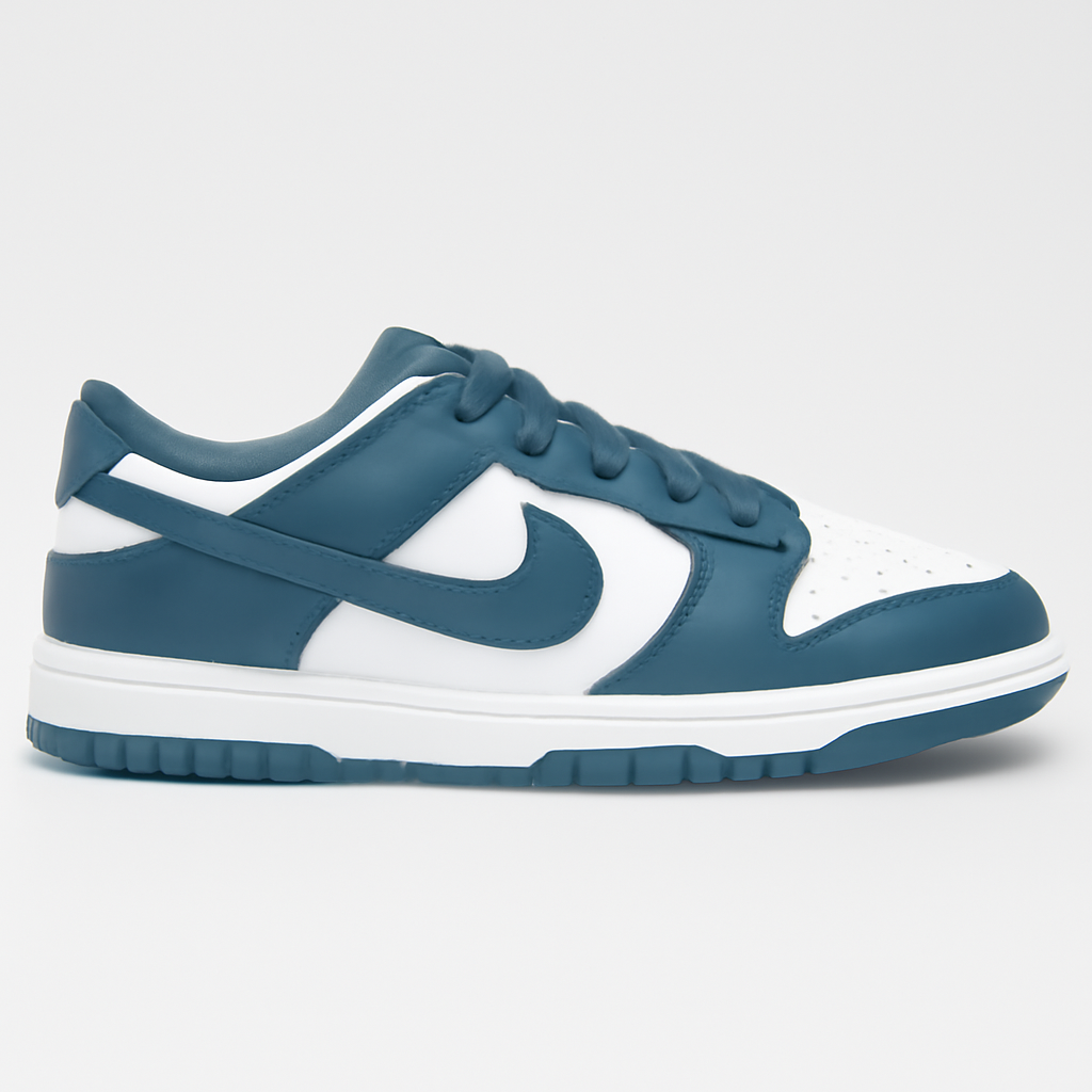 Turquoise and Pink Low-Top Sneakers