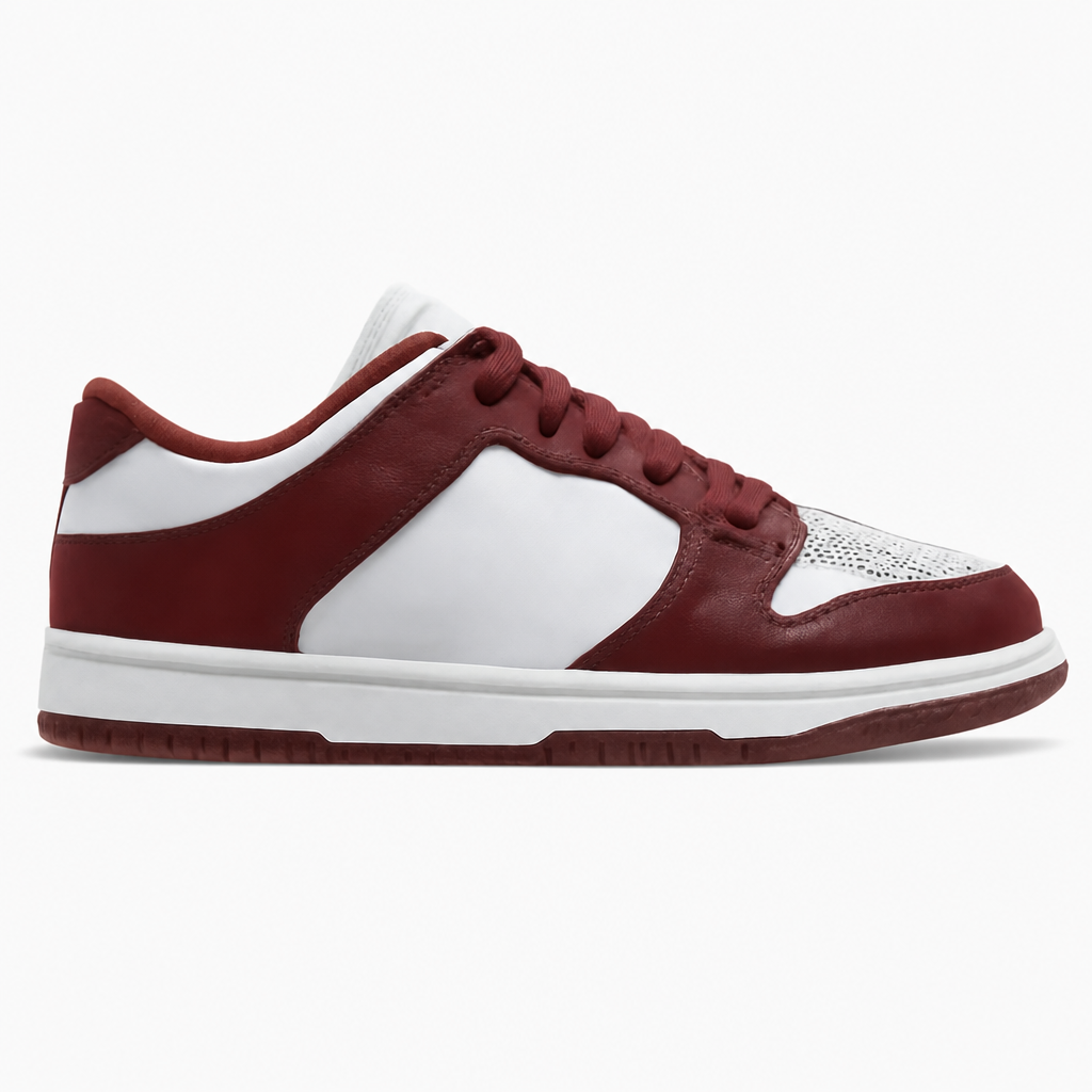 Burgundy Low-Top Sneakers