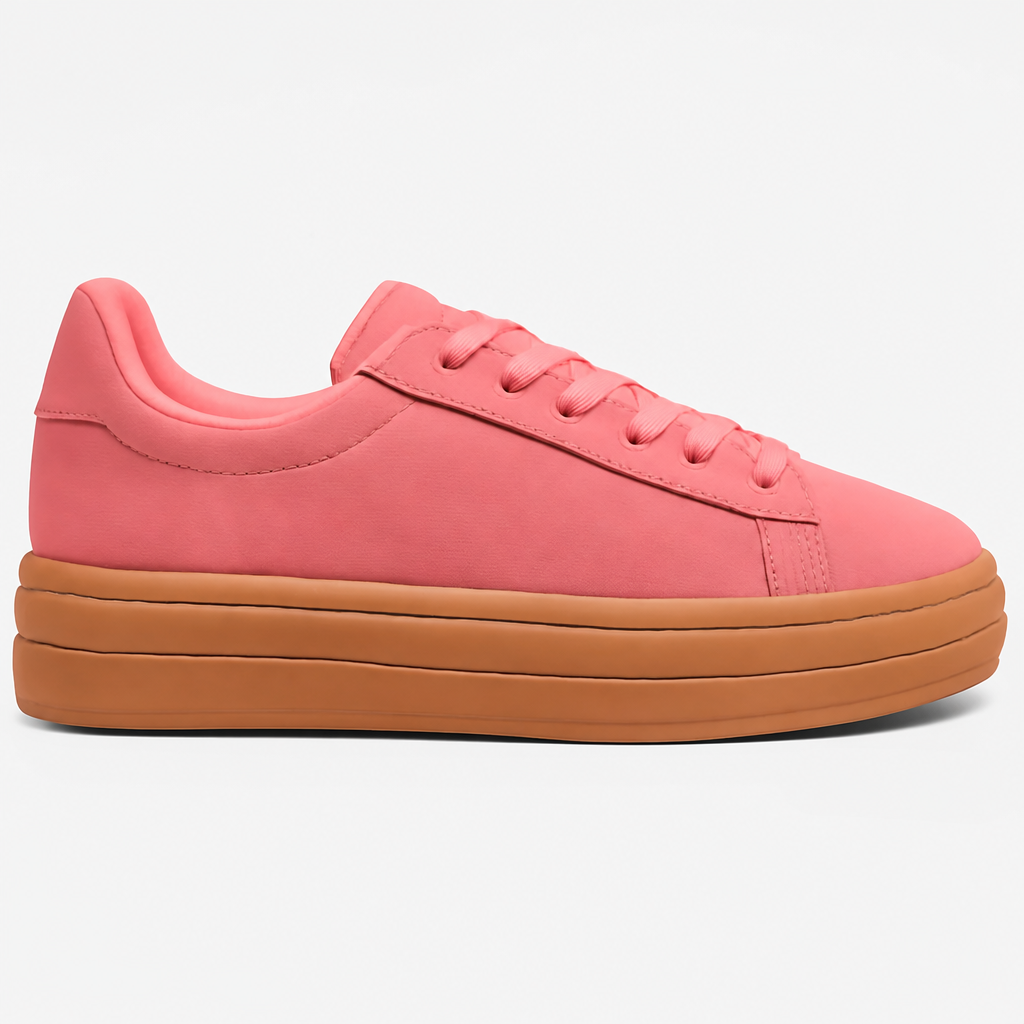 Bold Pink Suede Sneakers