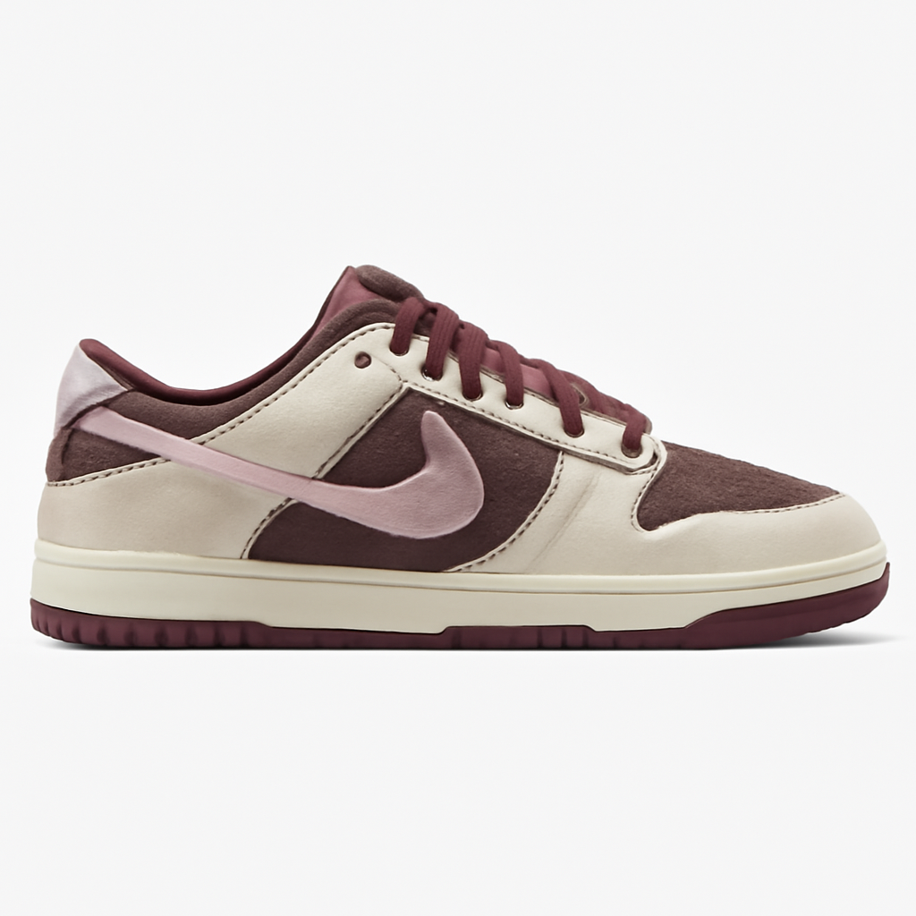 Pink Heart Pattern Sneakers
