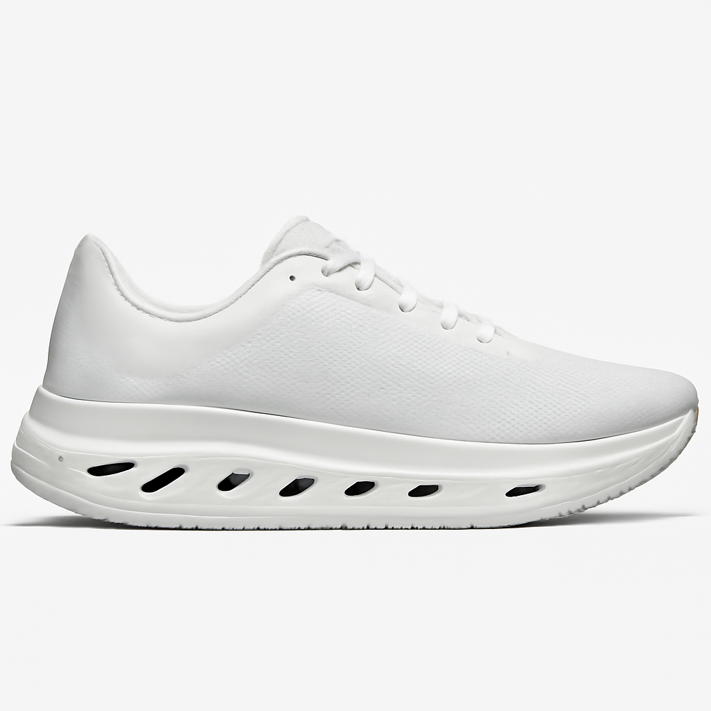 White Cushioned Running Shoes