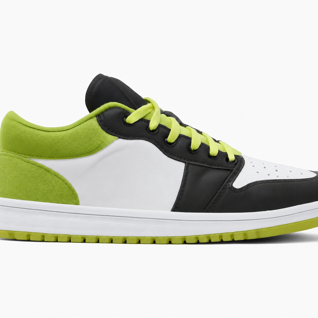 Black and Cyber Low-Top Sneakers