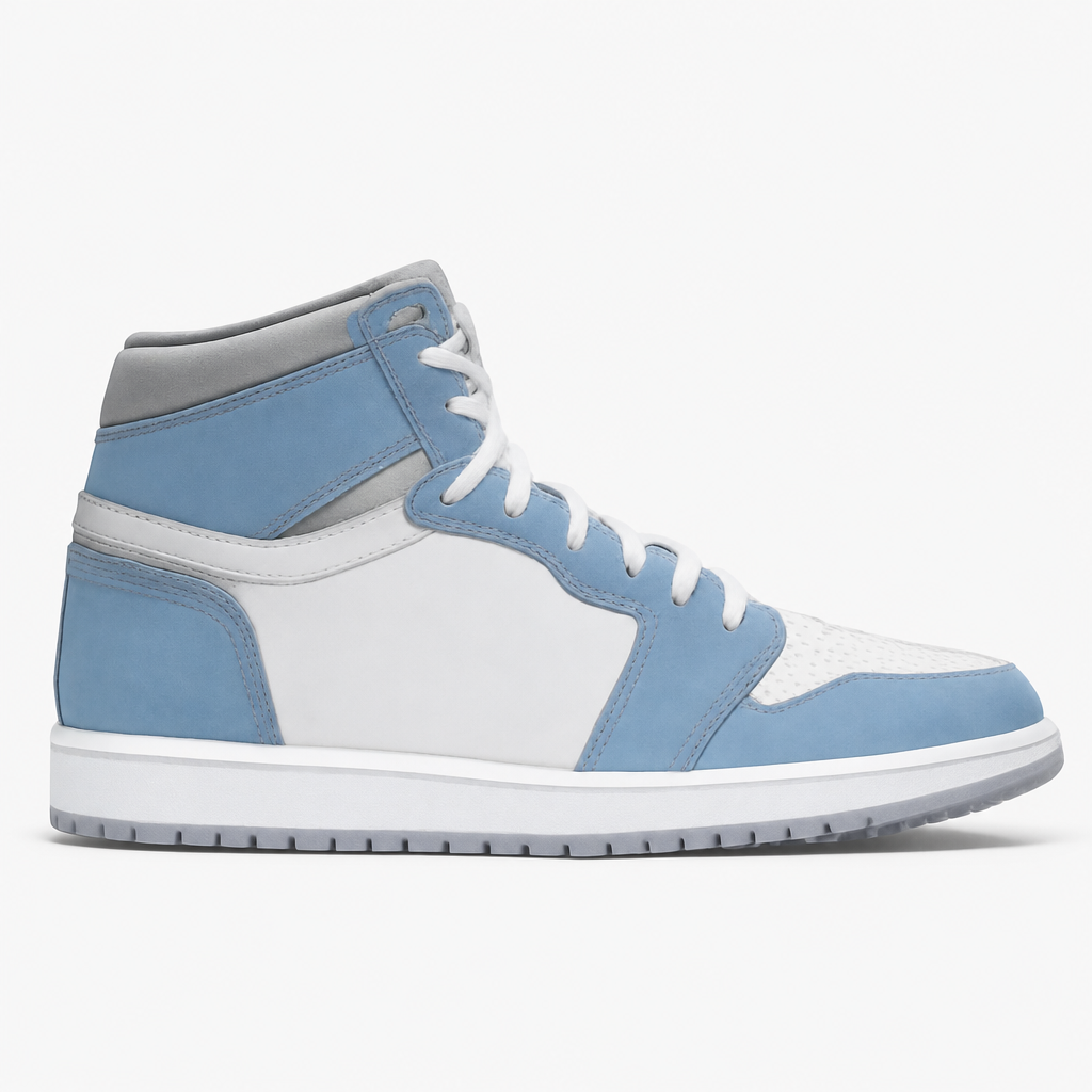 Hyper Royal and Smoke Grey High Top Sneakers