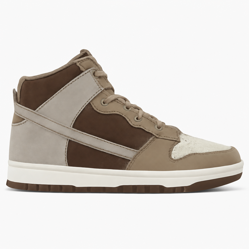 Light Brown High-Top Sneakers