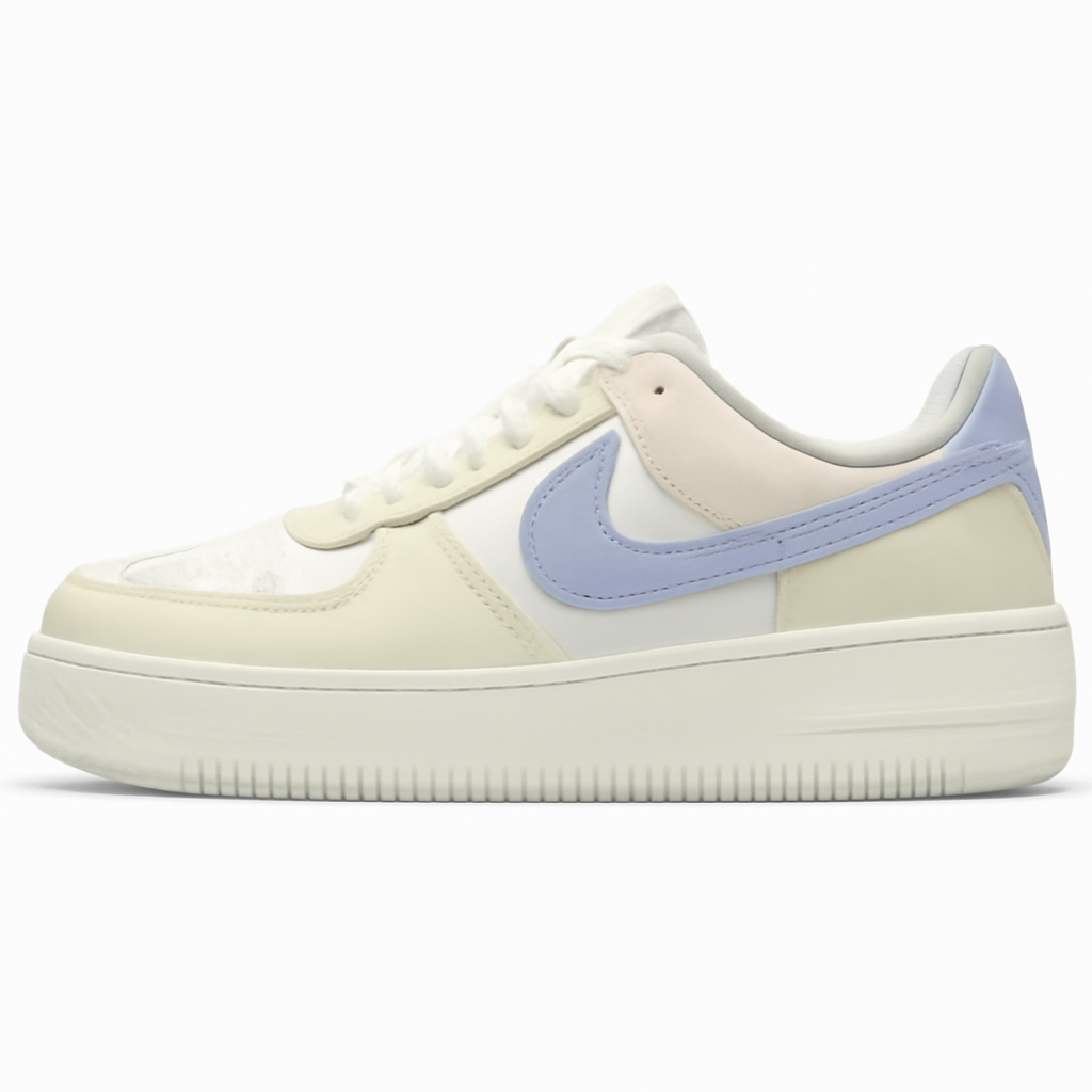 White and Glacier Blue Sneaker