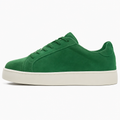Green Suede Low-Top Sneakers