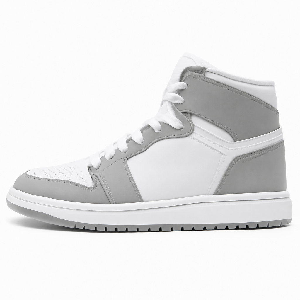 Wolf Grey Mid-Top Sneakers