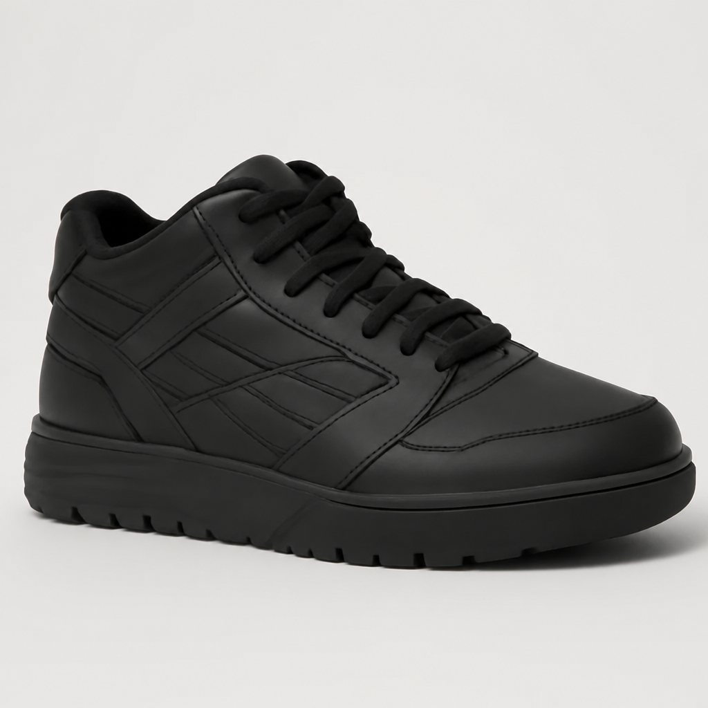 Black Casual Walking Sneakers