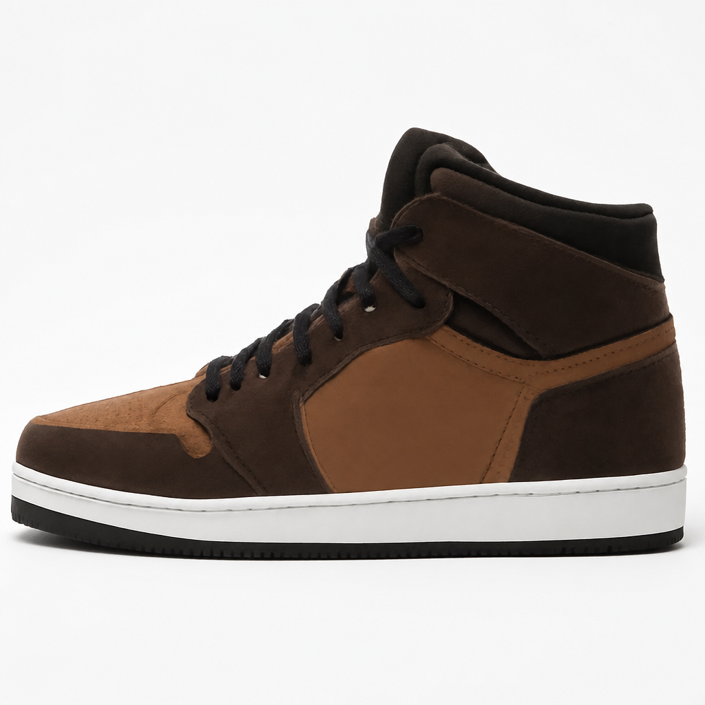 Dark Chocolate Mid-Top Sneakers