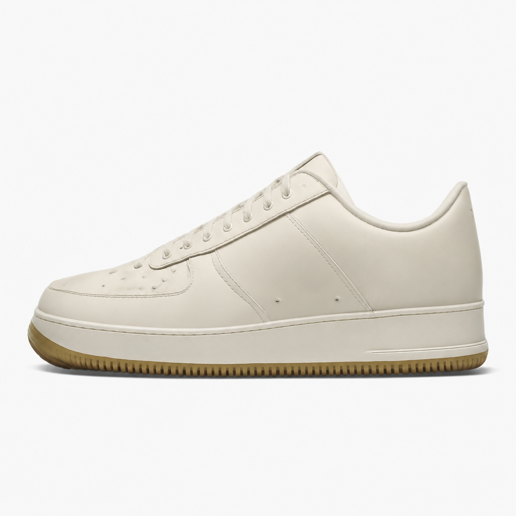 Plaid Low-Top Sneakers in Pale Ivory and Stadium Green