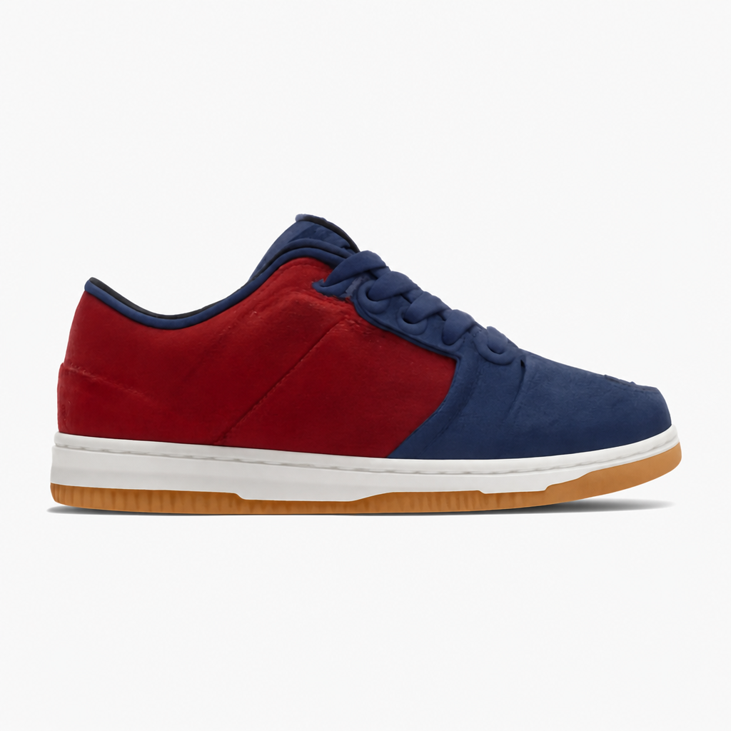 Blue and Red Low-Top Sneakers