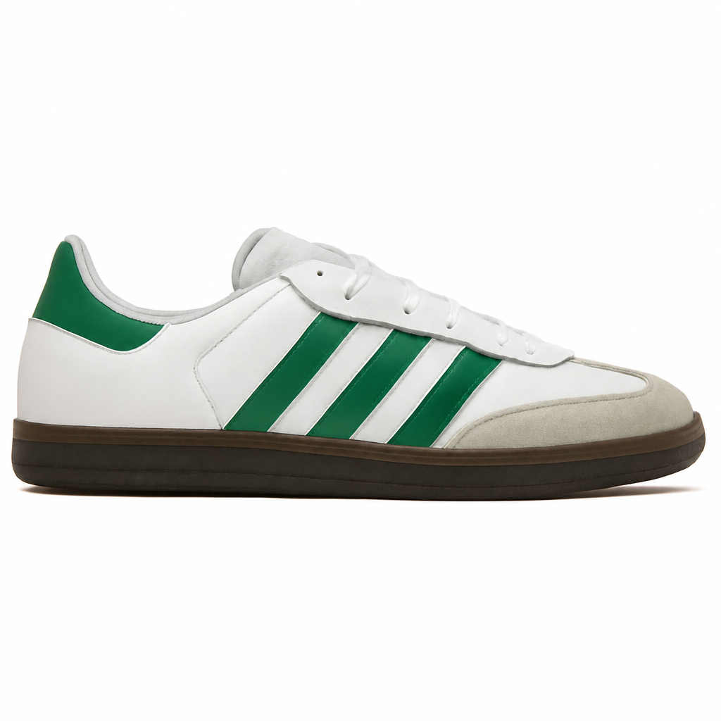 White and Green Vintage Sneakers