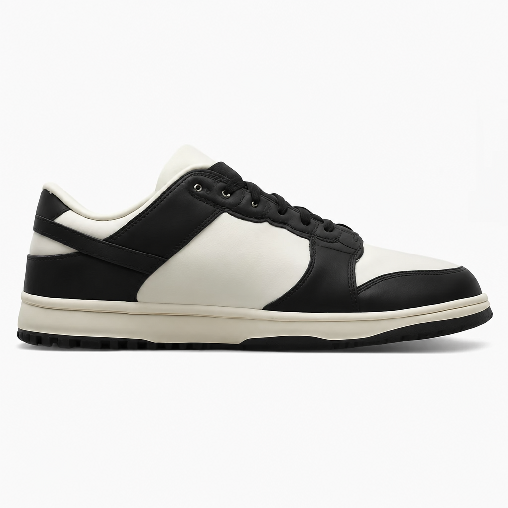 Black and White Low Top Sneakers