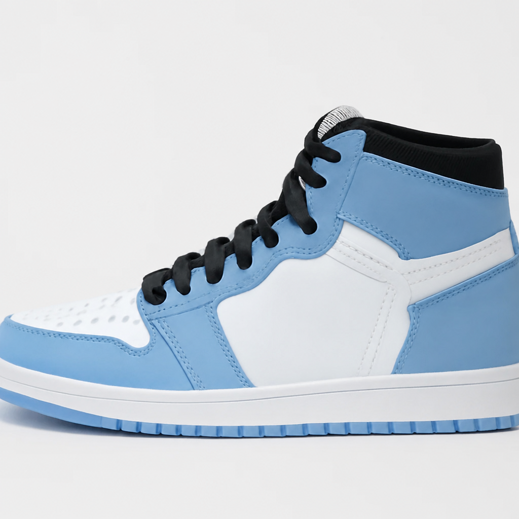 White University Blue High Tops