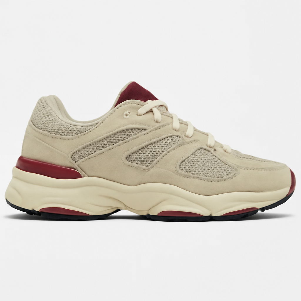 Linen Burgundy Running Shoes