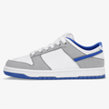 Matte Silver and Royal Blue Sneakers