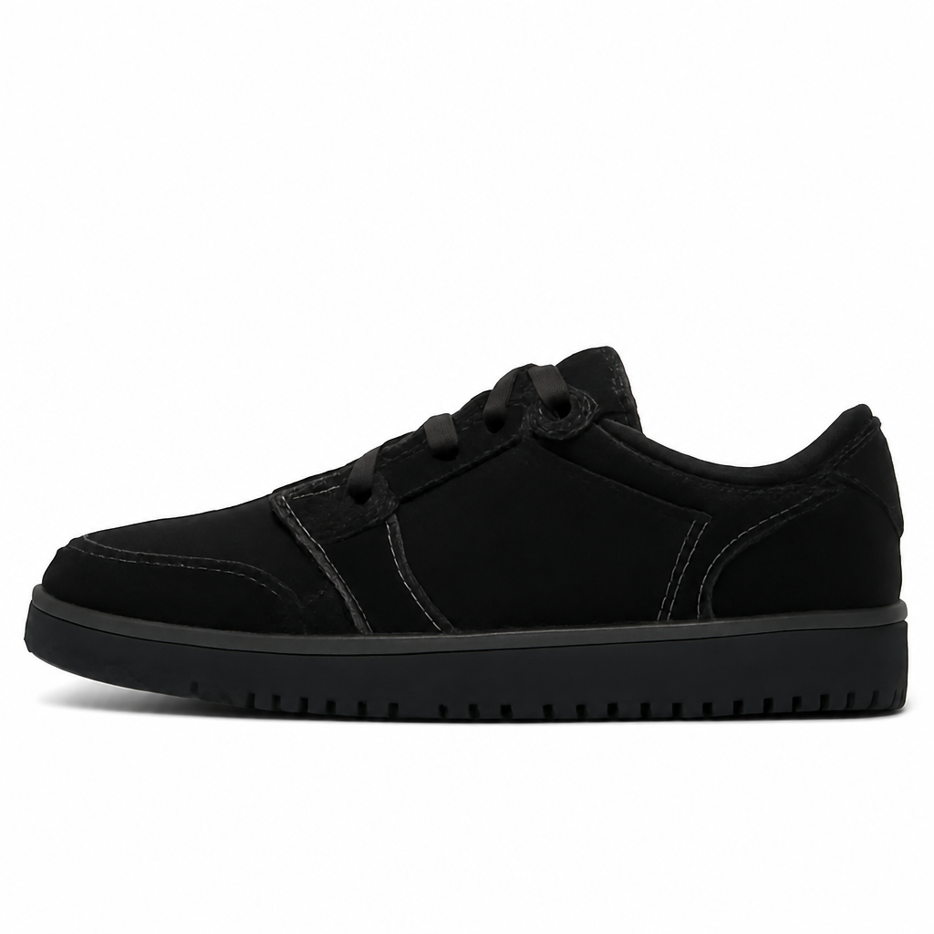 Black Suede Low-Top Sneakers