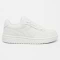 White and Light Blue Low Top Sneakers
