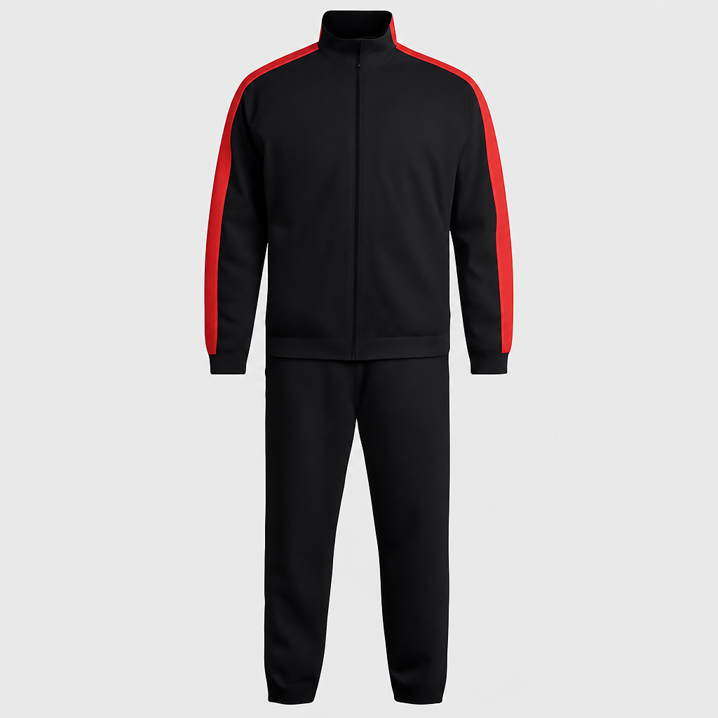 Black and Red Sports Tracksuit