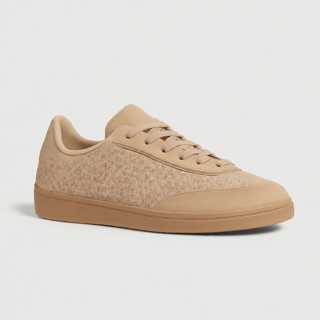 Beige Crochet Style Sneakers