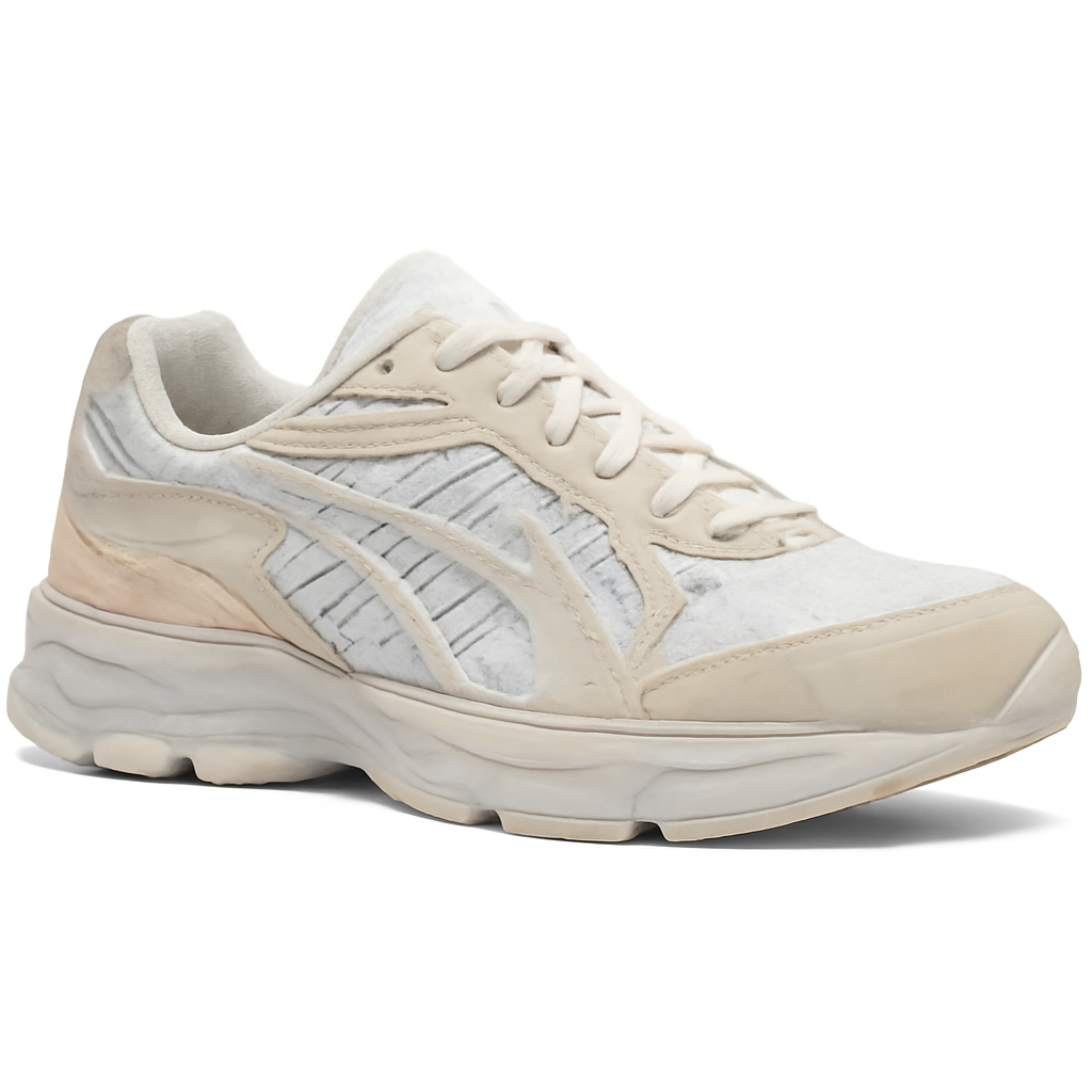 White Oyster Grey Running Shoes