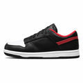 White and Red Low-Top Sneakers