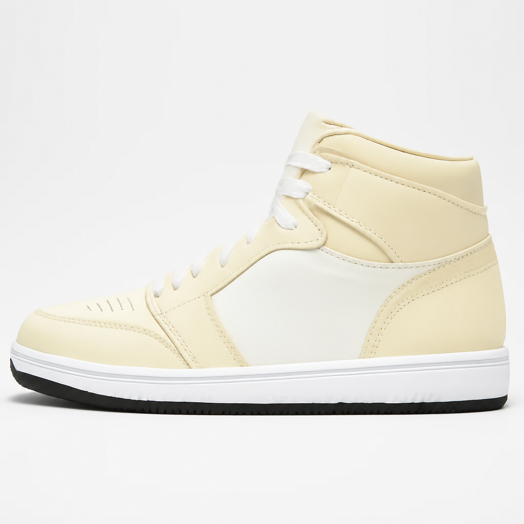 Coconut Milk Mid-Top Sneakers