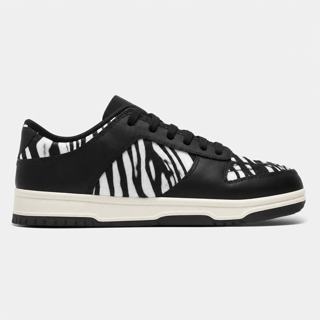 Black and White Zebra Sneakers