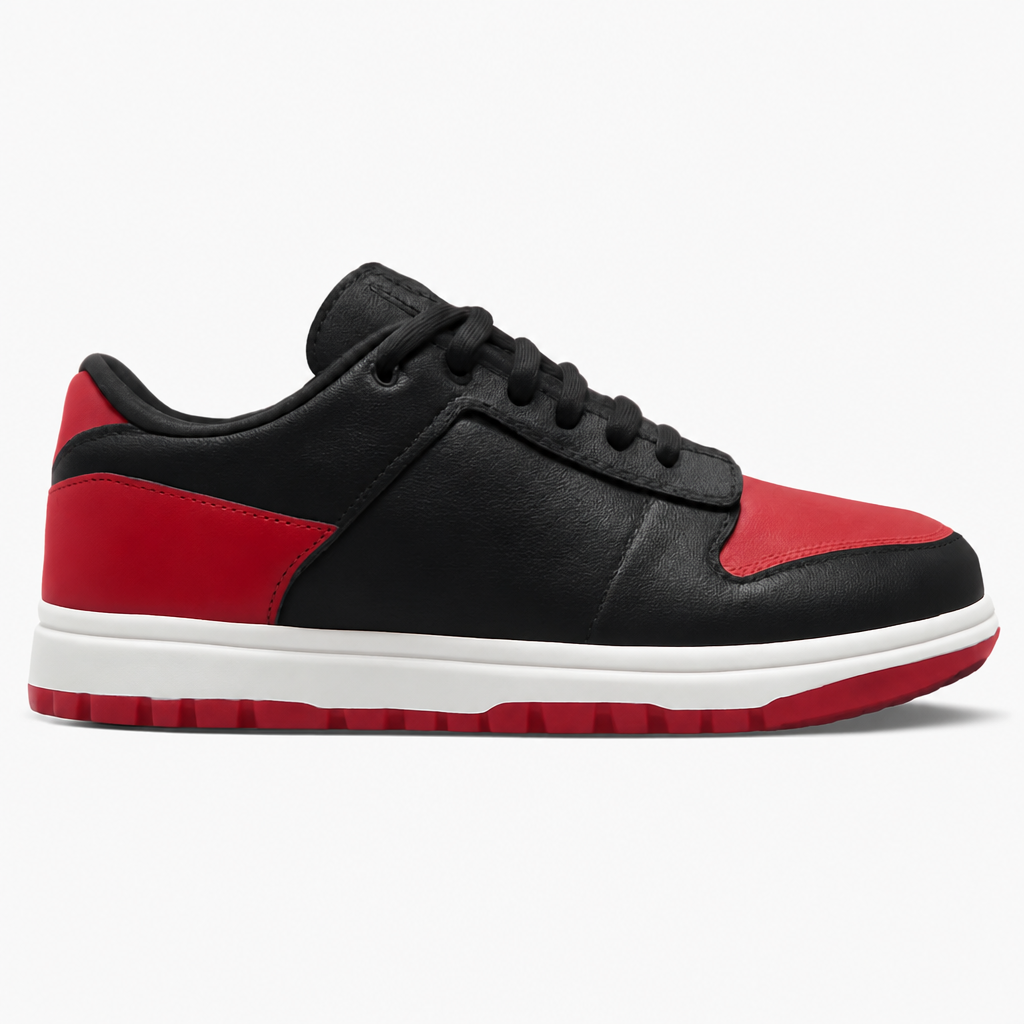 Black and Red Lowtop Sneakers
