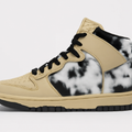 Black Acid Wash High-Top Sneakers