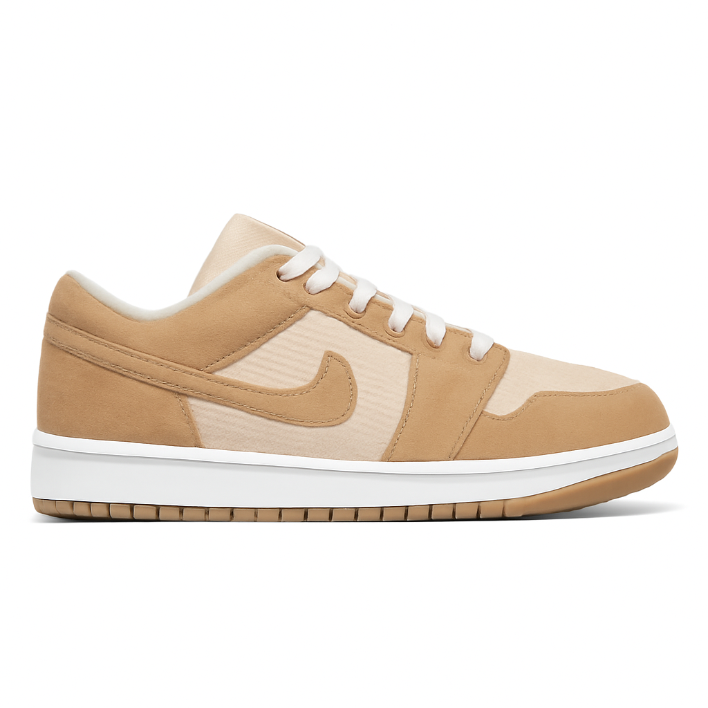 Orange Corduroy Low Sneakers